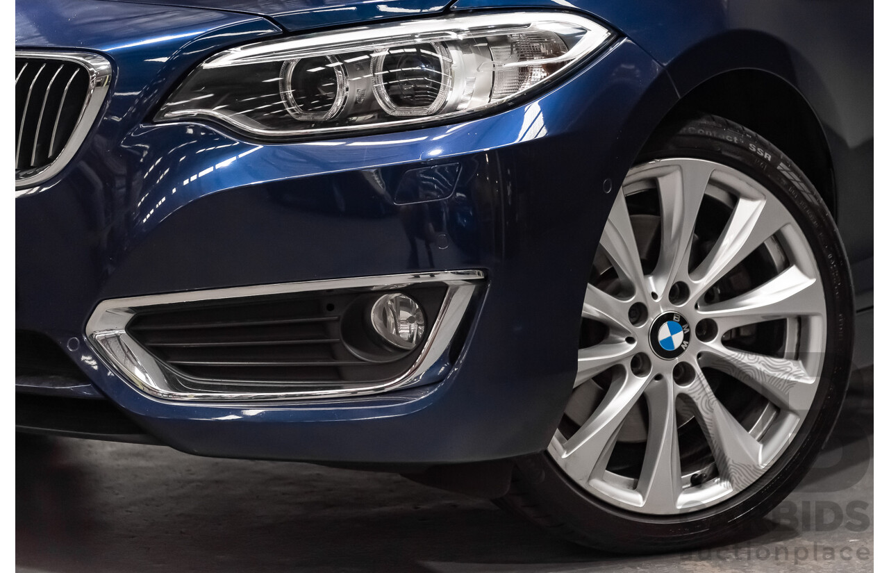 05/18 BMW 2 Series 230i LUXURY LINE RWD F22 LCI Auto MY18 2D Coupe Mediterranean Blue Metallic Turbo 2.0L