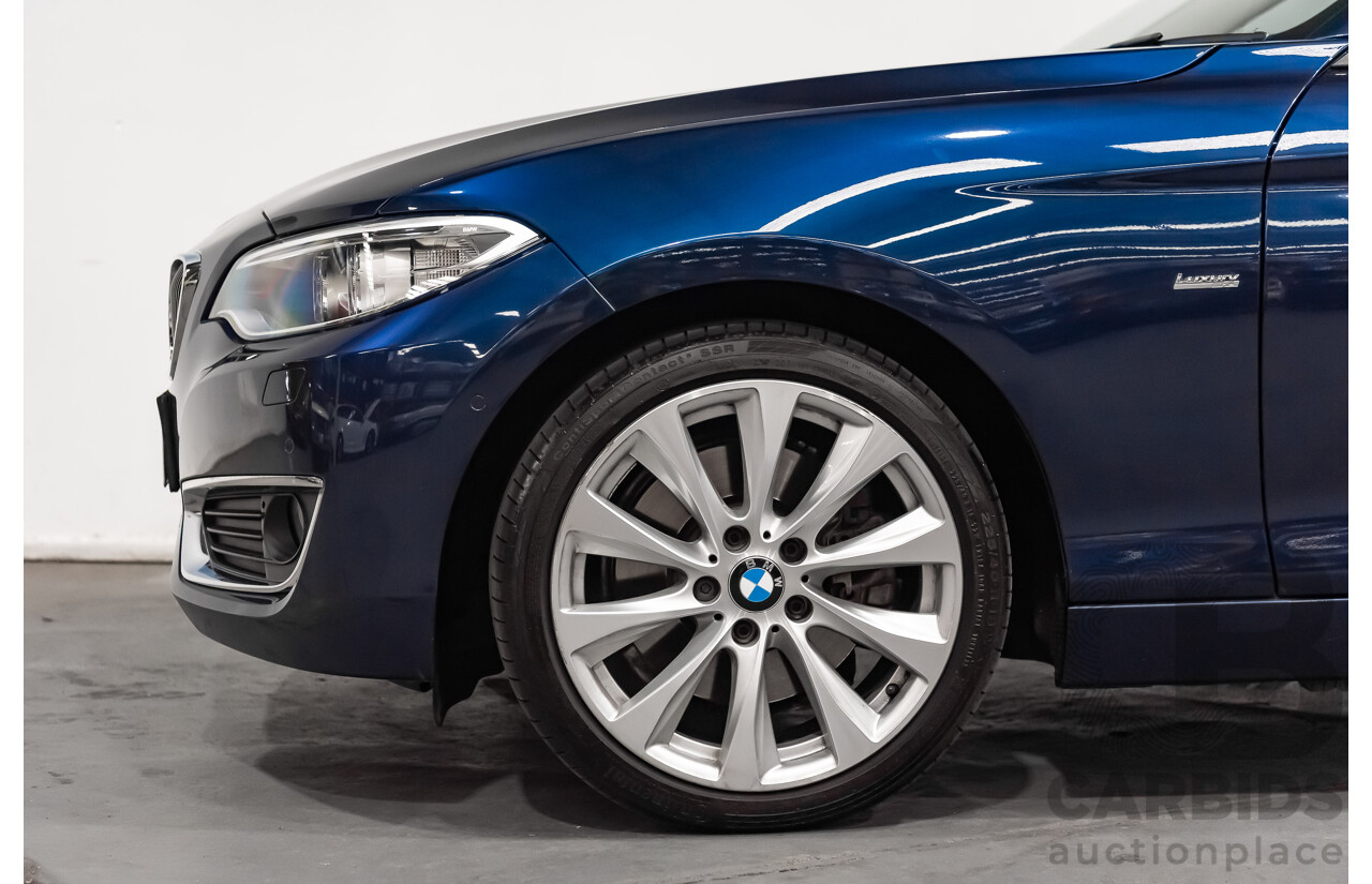05/18 BMW 2 Series 230i LUXURY LINE RWD F22 LCI Auto MY18 2D Coupe Mediterranean Blue Metallic Turbo 2.0L