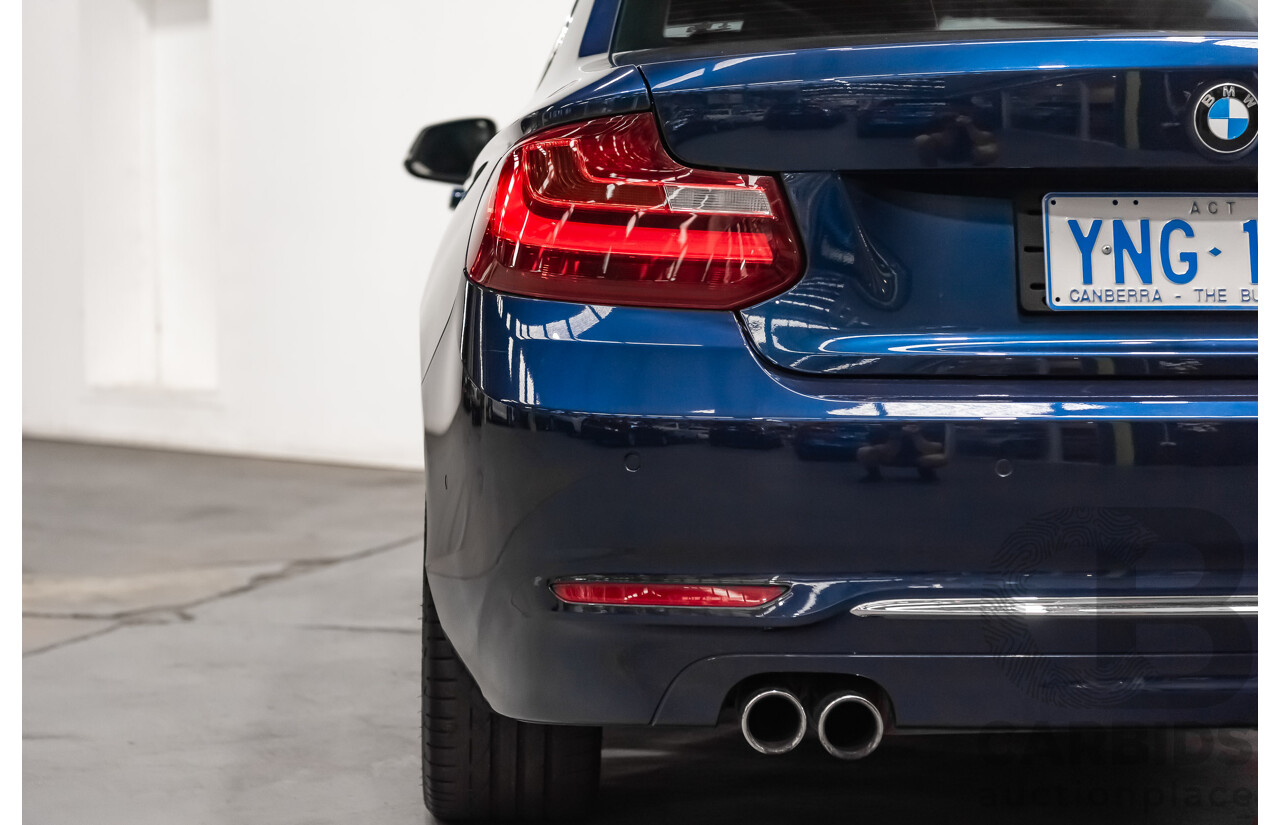 05/18 BMW 2 Series 230i LUXURY LINE RWD F22 LCI Auto MY18 2D Coupe Mediterranean Blue Metallic Turbo 2.0L