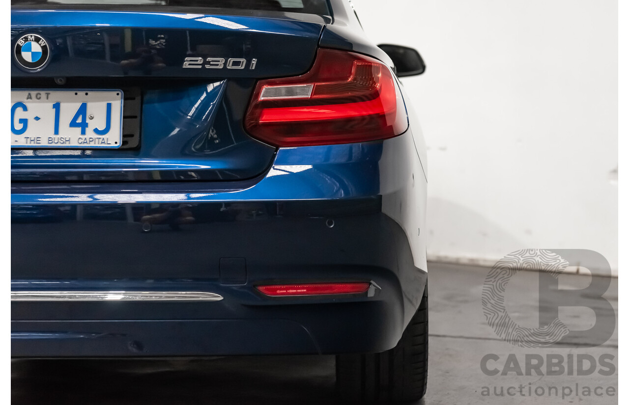 05/18 BMW 2 Series 230i LUXURY LINE RWD F22 LCI Auto MY18 2D Coupe Mediterranean Blue Metallic Turbo 2.0L