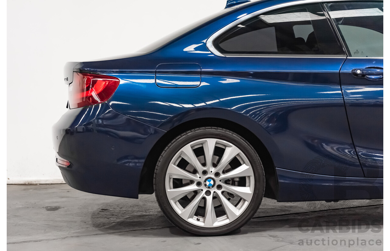 05/18 BMW 2 Series 230i LUXURY LINE RWD F22 LCI Auto MY18 2D Coupe Mediterranean Blue Metallic Turbo 2.0L