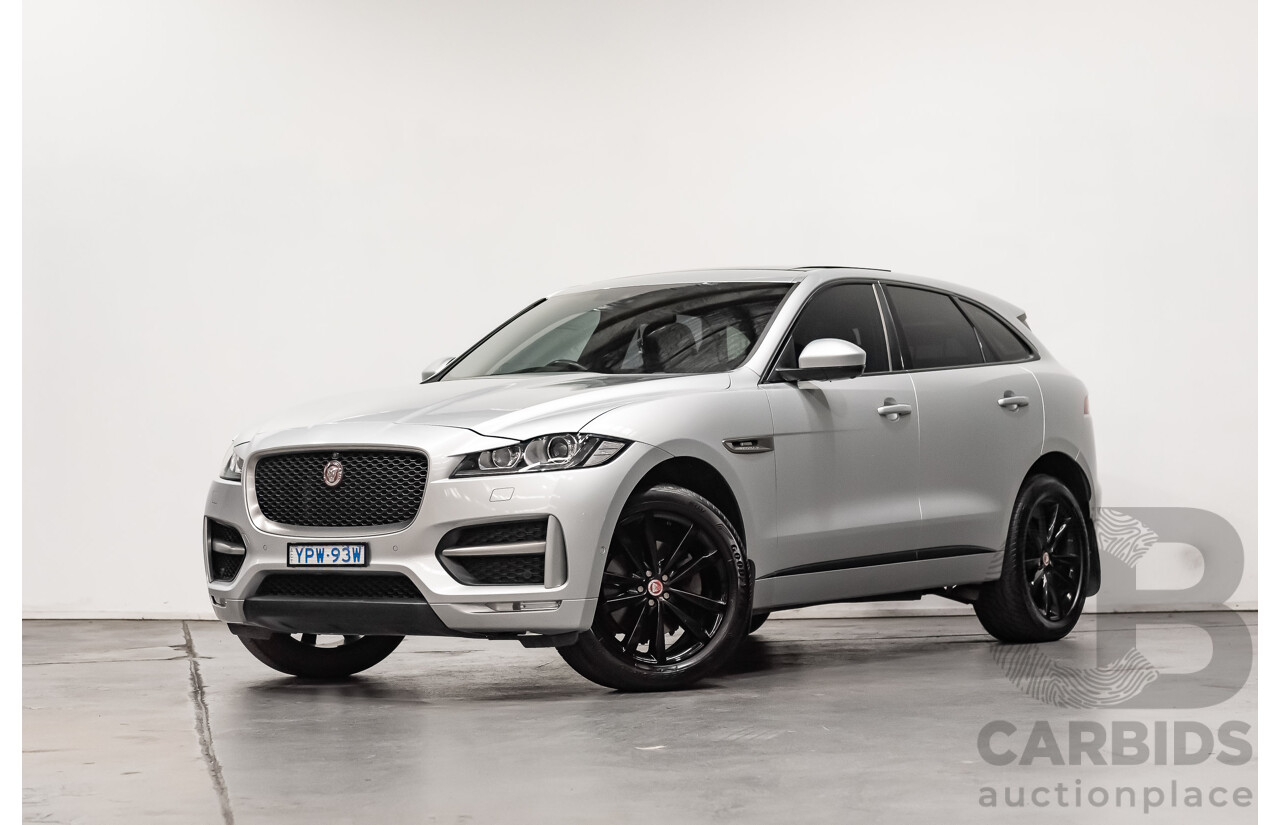 07/16 Jaguar F-Pace 30d R-Sport AWD 4D Wagon Rhodium Silver Turbo 3.0L