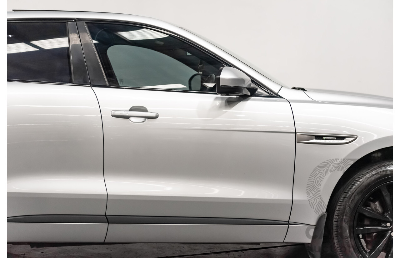 07/16 Jaguar F-Pace 30d R-Sport AWD 4D Wagon Rhodium Silver Turbo 3.0L