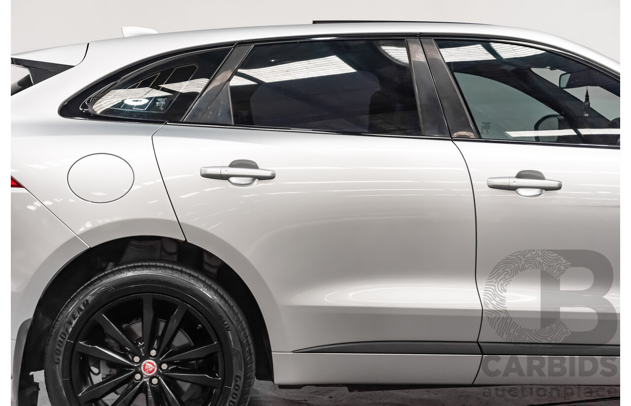 07/16 Jaguar F-Pace 30d R-Sport AWD 4D Wagon Rhodium Silver Turbo 3.0L