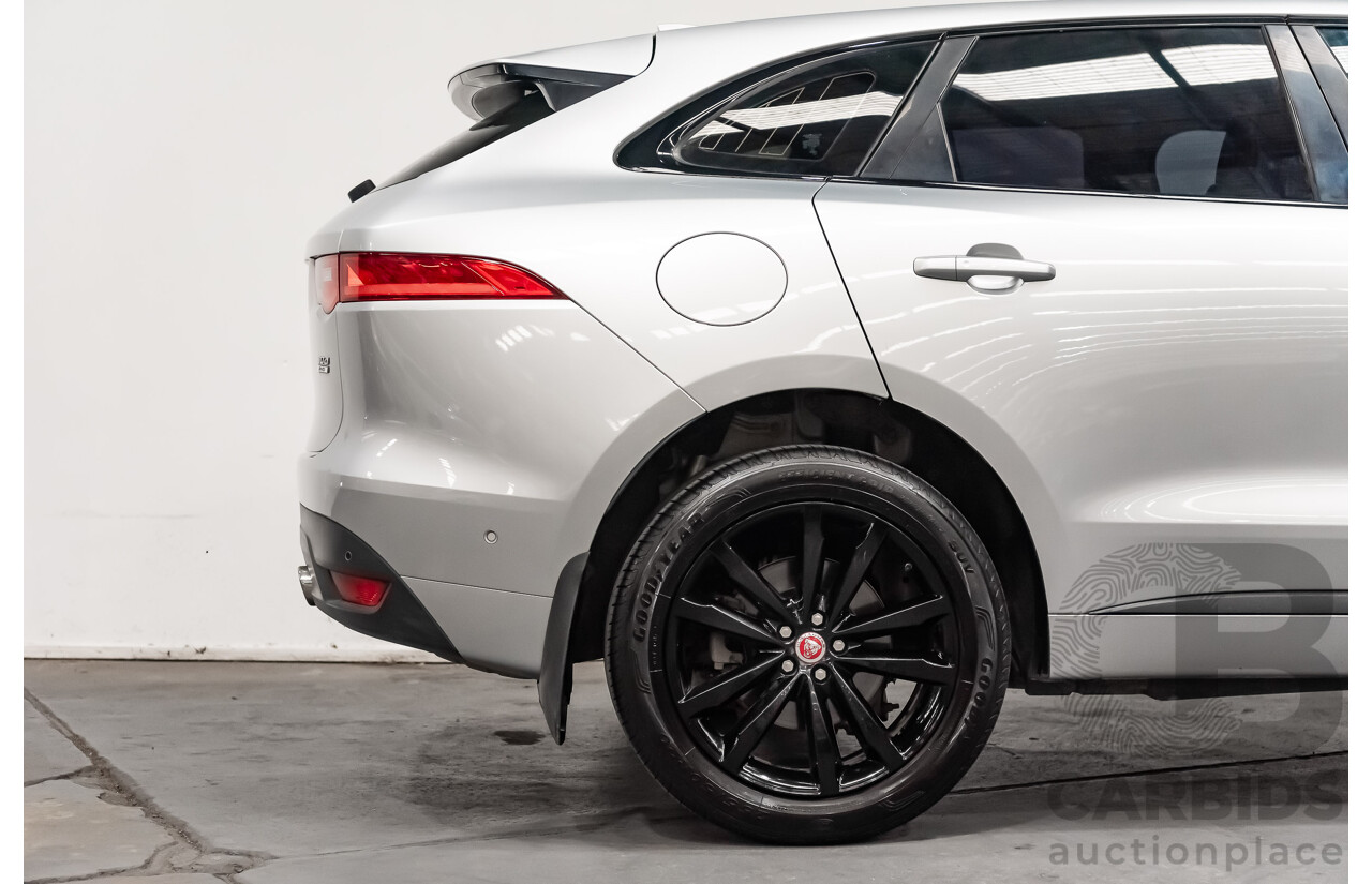 07/16 Jaguar F-Pace 30d R-Sport AWD 4D Wagon Rhodium Silver Turbo 3.0L