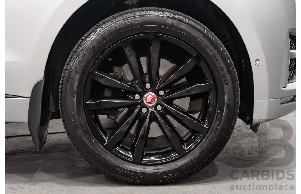 07/16 Jaguar F-Pace 30d R-Sport AWD 4D Wagon Rhodium Silver Turbo 3.0L