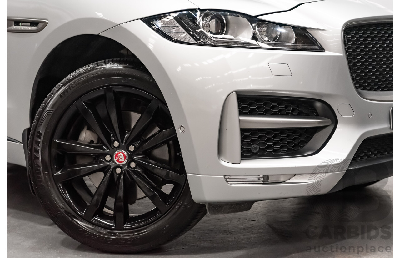 07/16 Jaguar F-Pace 30d R-Sport AWD 4D Wagon Rhodium Silver Turbo 3.0L