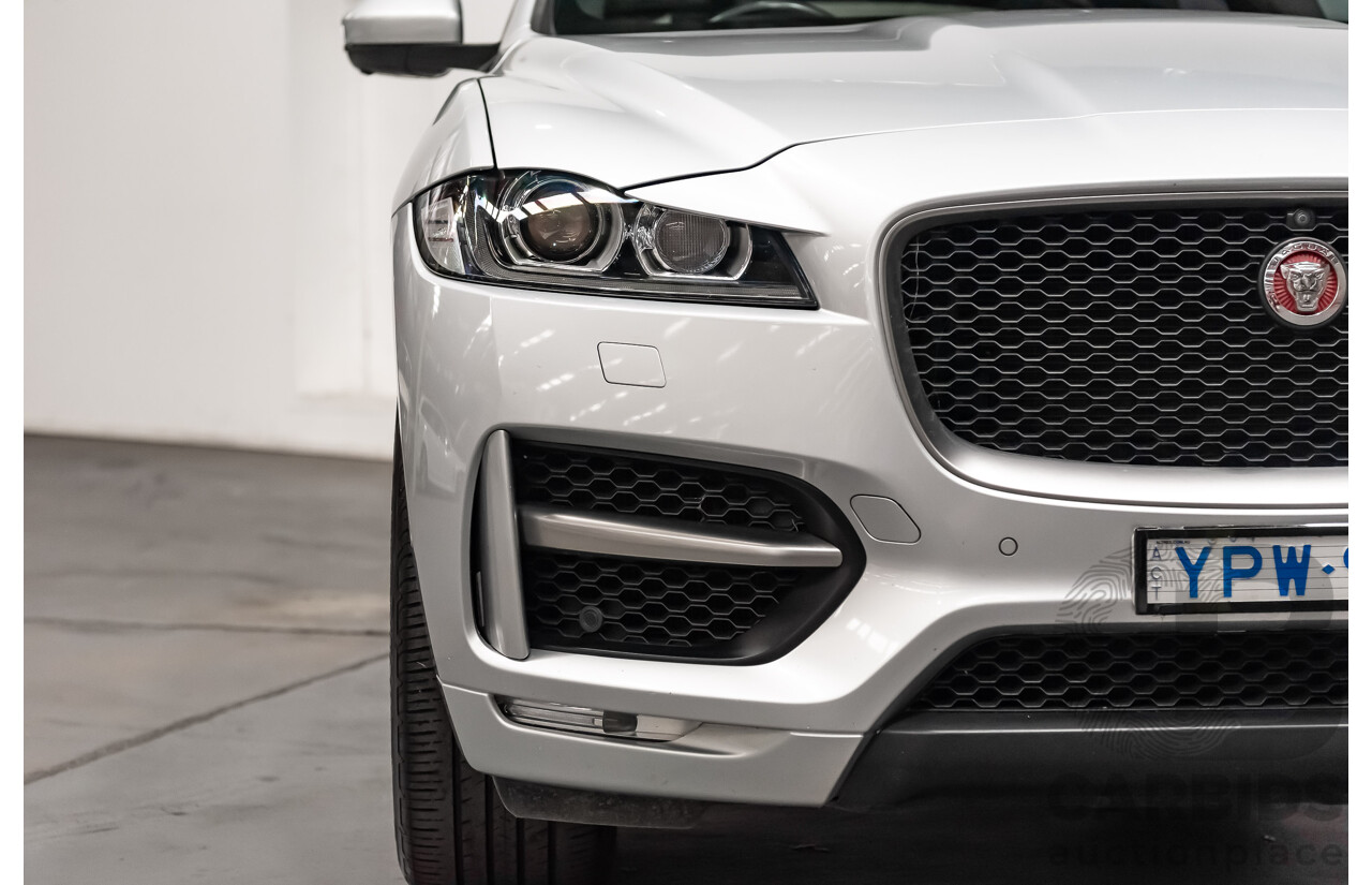 07/16 Jaguar F-Pace 30d R-Sport AWD 4D Wagon Rhodium Silver Turbo 3.0L
