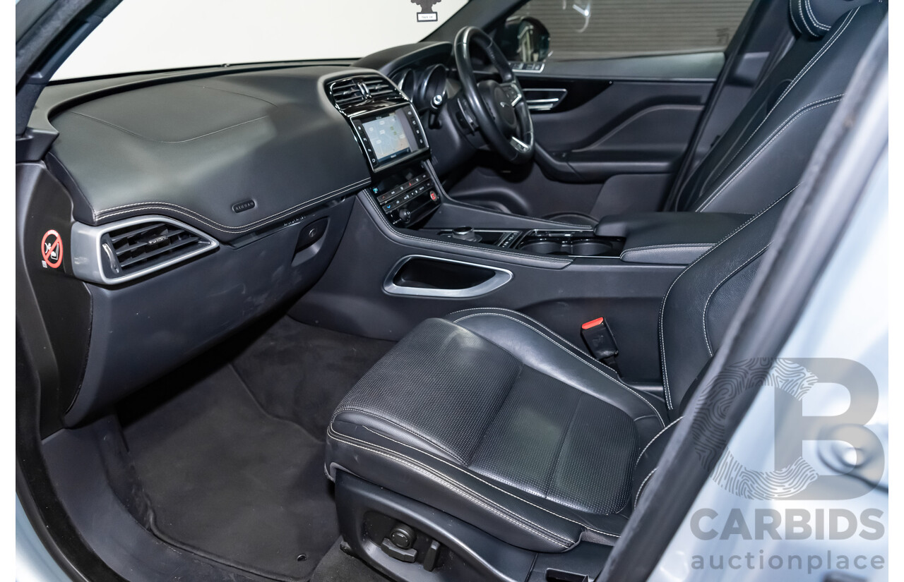 07/16 Jaguar F-Pace 30d R-Sport AWD 4D Wagon Rhodium Silver Turbo 3.0L