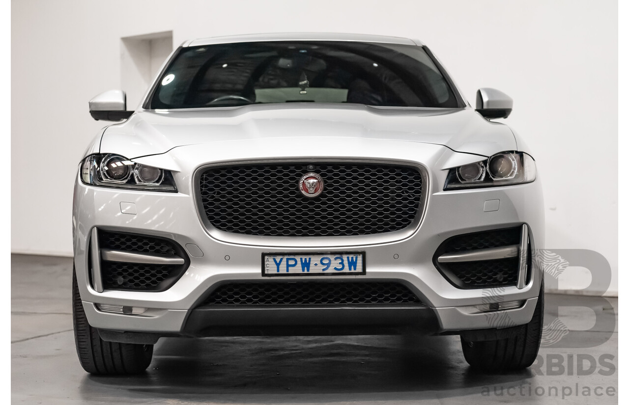 07/16 Jaguar F-Pace 30d R-Sport AWD 4D Wagon Rhodium Silver Turbo 3.0L
