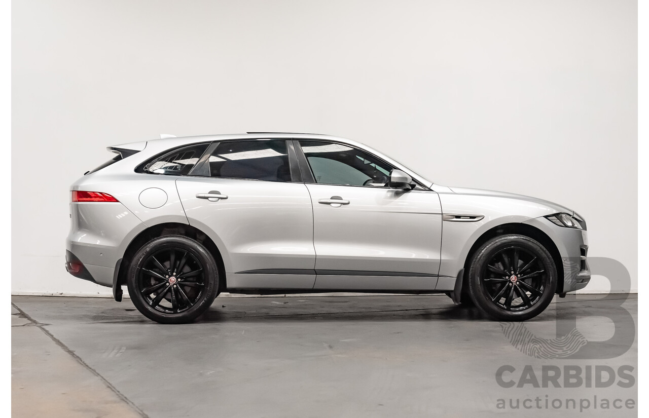 07/16 Jaguar F-Pace 30d R-Sport AWD 4D Wagon Rhodium Silver Turbo 3.0L