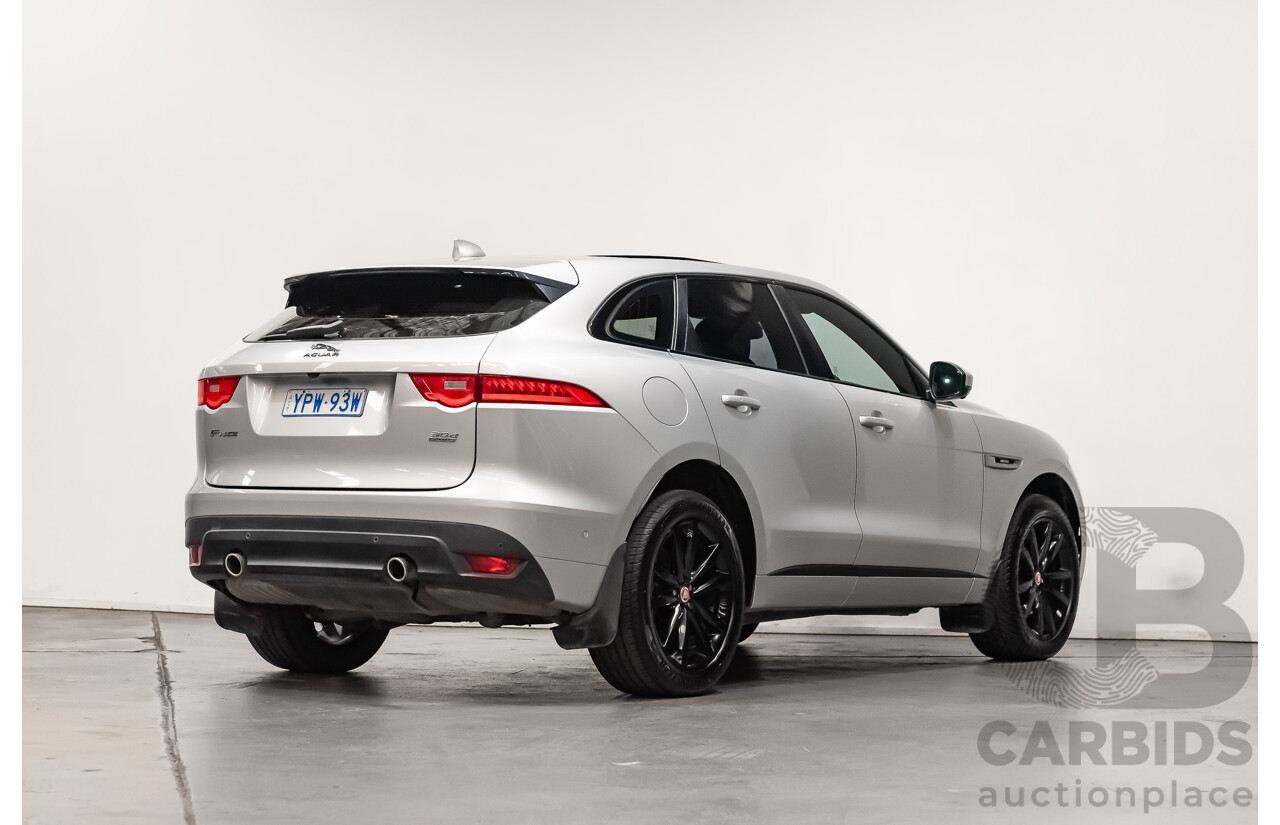 07/16 Jaguar F-Pace 30d R-Sport AWD 4D Wagon Rhodium Silver Turbo 3.0L
