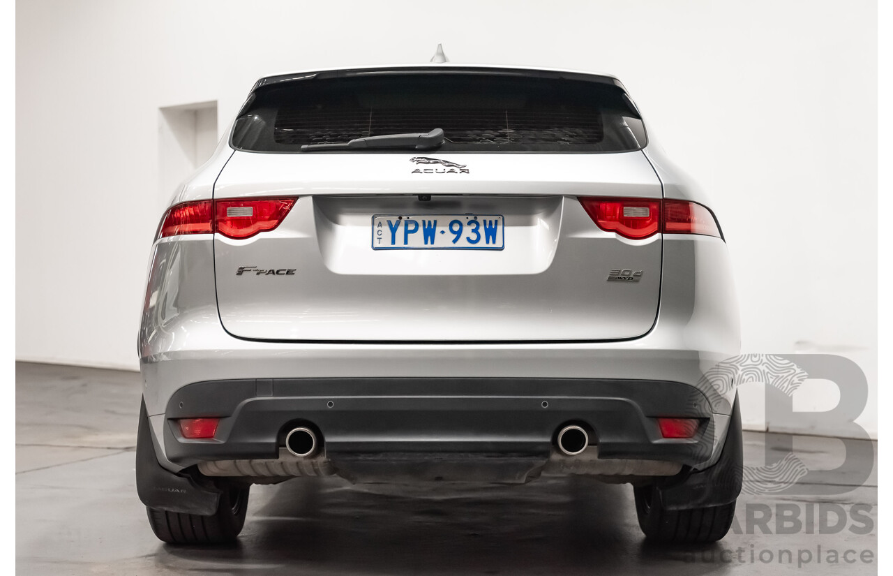07/16 Jaguar F-Pace 30d R-Sport AWD 4D Wagon Rhodium Silver Turbo 3.0L