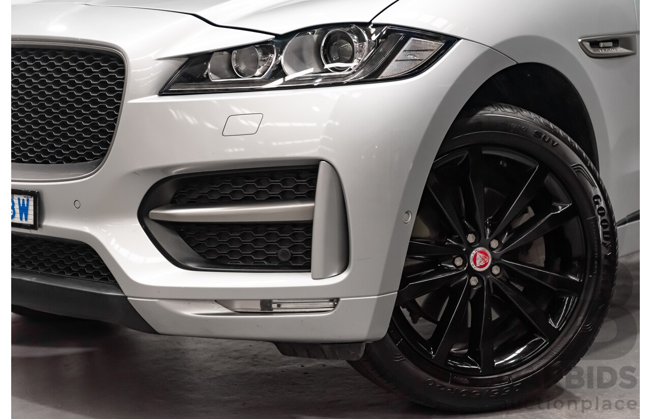 07/16 Jaguar F-Pace 30d R-Sport AWD 4D Wagon Rhodium Silver Turbo 3.0L
