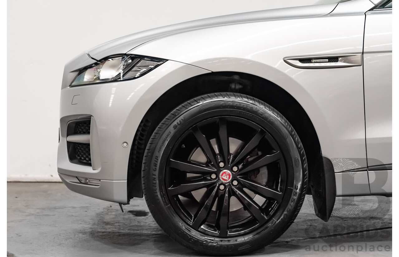 07/16 Jaguar F-Pace 30d R-Sport AWD 4D Wagon Rhodium Silver Turbo 3.0L