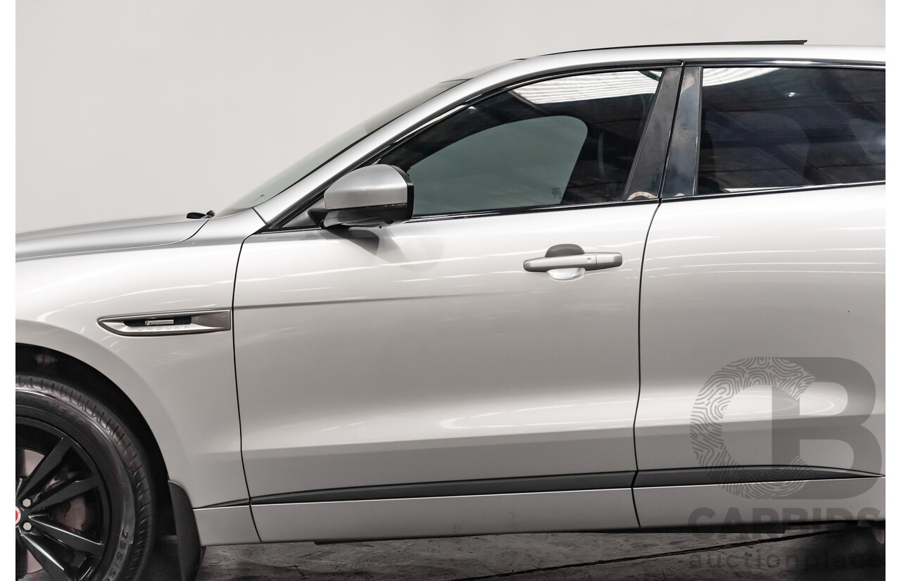 07/16 Jaguar F-Pace 30d R-Sport AWD 4D Wagon Rhodium Silver Turbo 3.0L