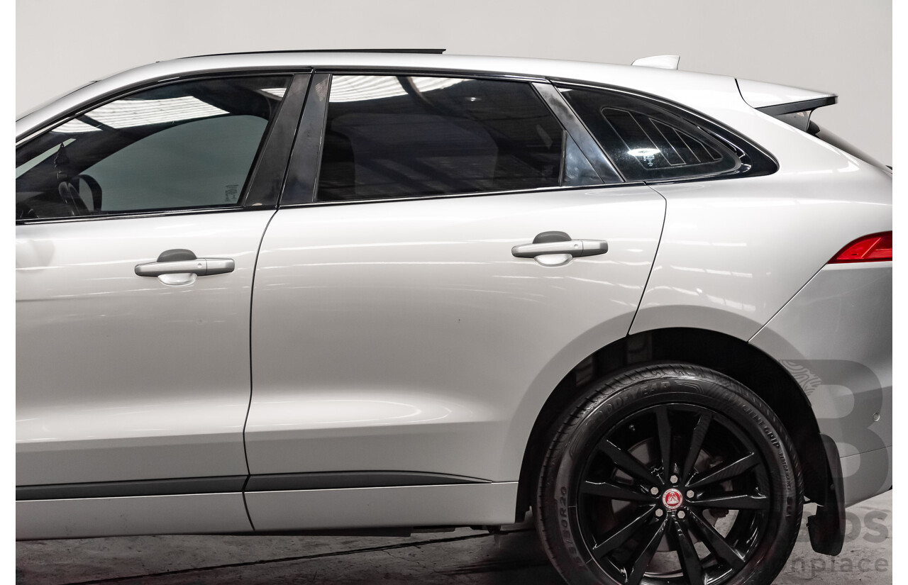 07/16 Jaguar F-Pace 30d R-Sport AWD 4D Wagon Rhodium Silver Turbo 3.0L