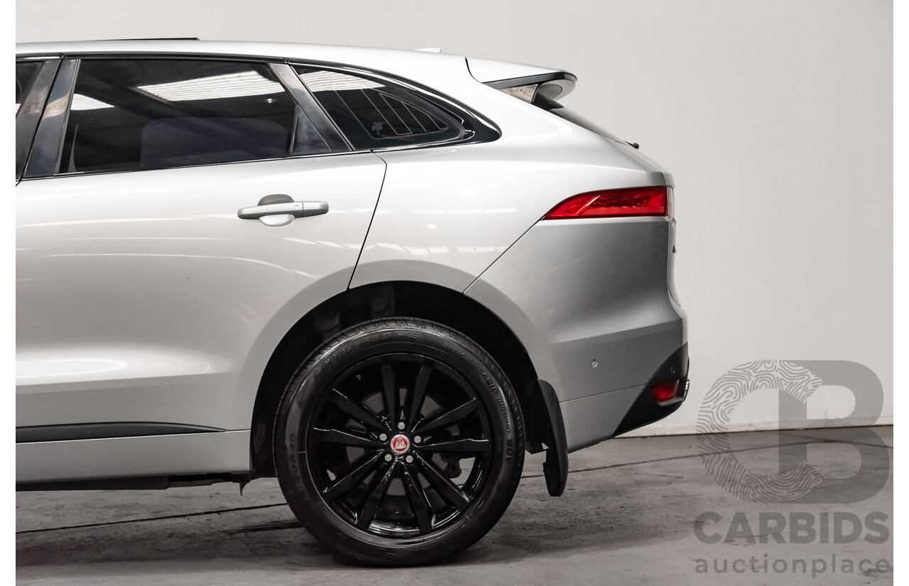 07/16 Jaguar F-Pace 30d R-Sport AWD 4D Wagon Rhodium Silver Turbo 3.0L