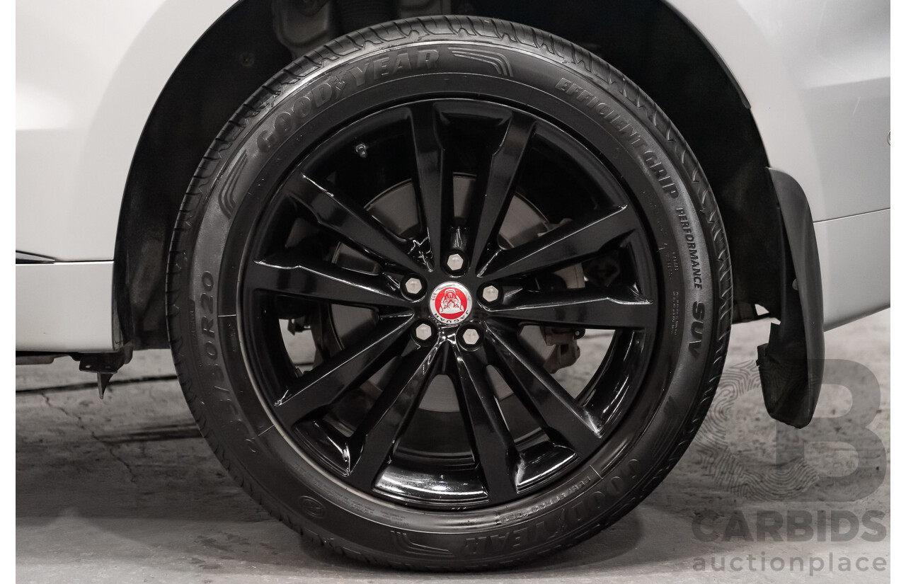 07/16 Jaguar F-Pace 30d R-Sport AWD 4D Wagon Rhodium Silver Turbo 3.0L