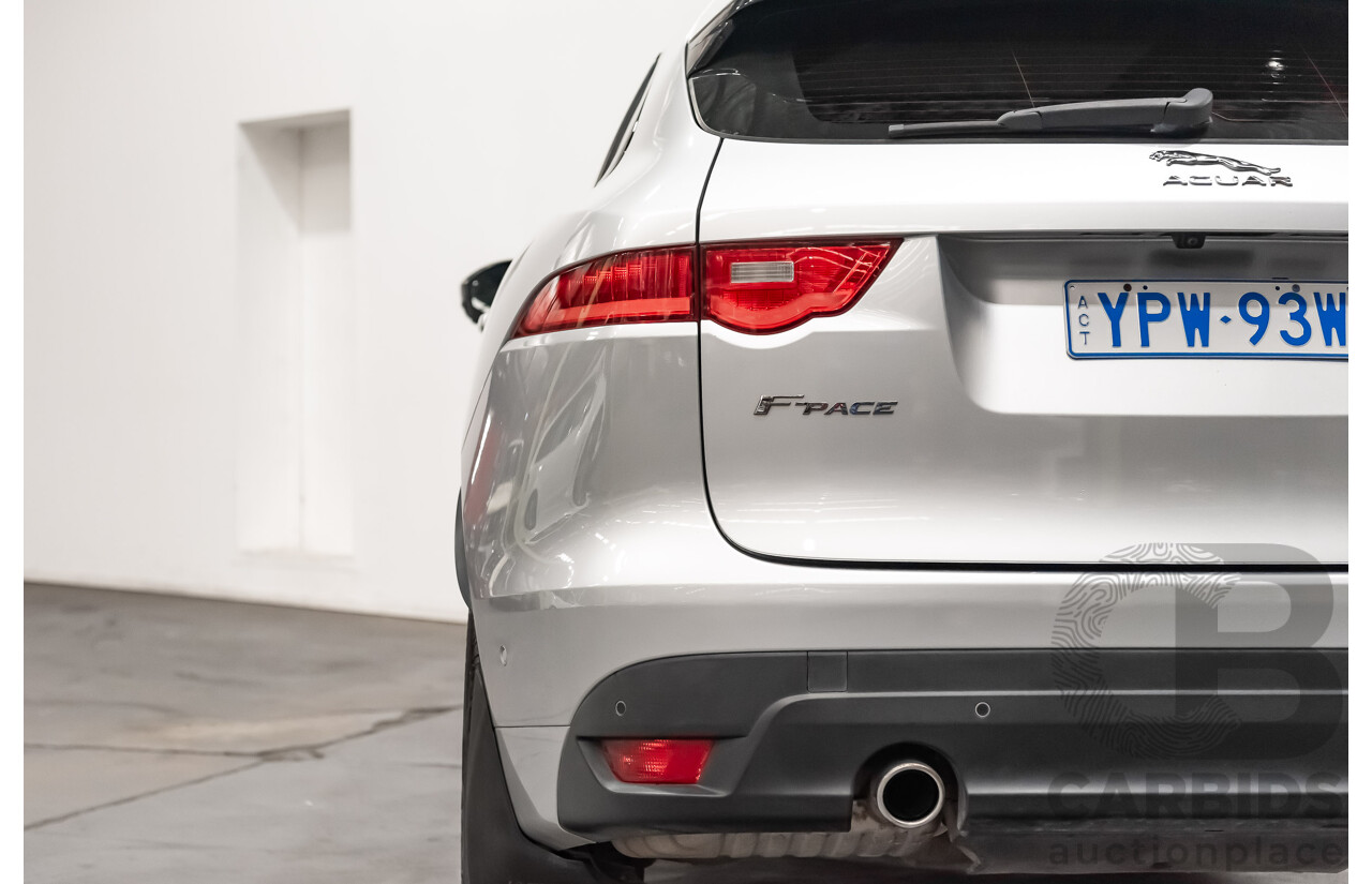 07/16 Jaguar F-Pace 30d R-Sport AWD 4D Wagon Rhodium Silver Turbo 3.0L