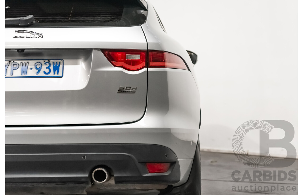 07/16 Jaguar F-Pace 30d R-Sport AWD 4D Wagon Rhodium Silver Turbo 3.0L