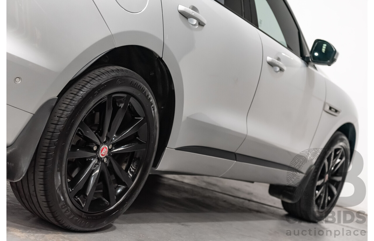 07/16 Jaguar F-Pace 30d R-Sport AWD 4D Wagon Rhodium Silver Turbo 3.0L