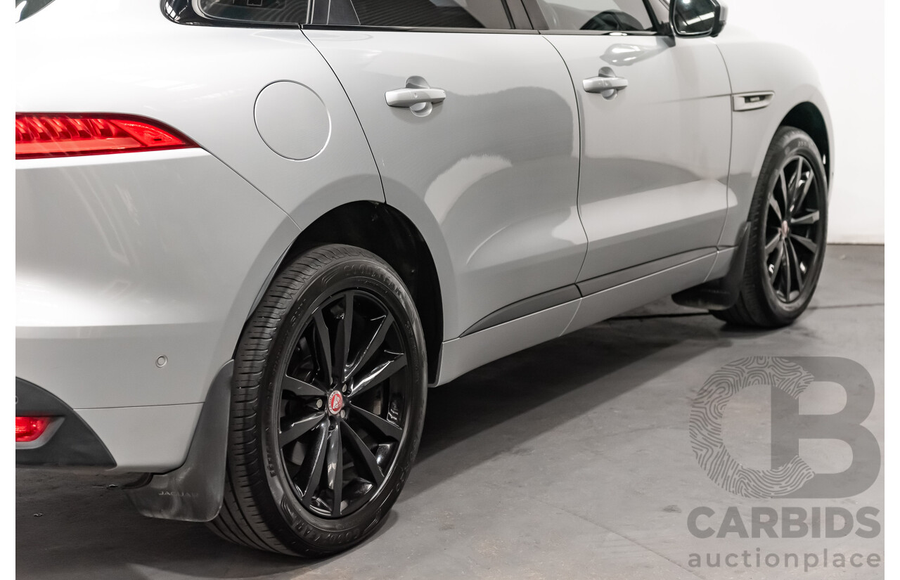 07/16 Jaguar F-Pace 30d R-Sport AWD 4D Wagon Rhodium Silver Turbo 3.0L