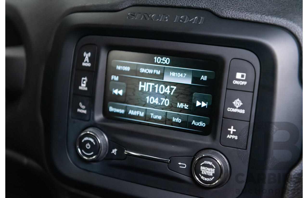 01/17 Jeep Renegade LONGITUDE FWD BU MY17 4D Wagon Black-Solid 1.4L