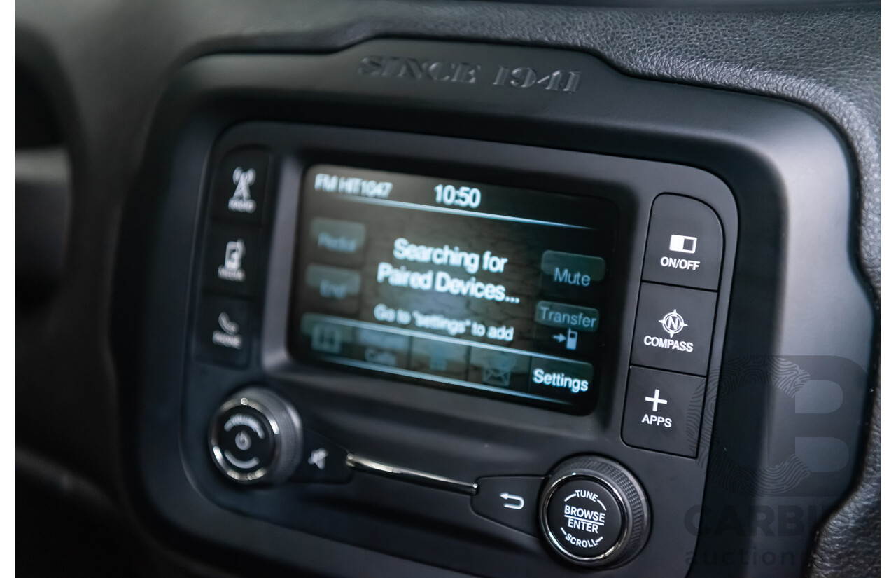 01/17 Jeep Renegade LONGITUDE FWD BU MY17 4D Wagon Black-Solid 1.4L