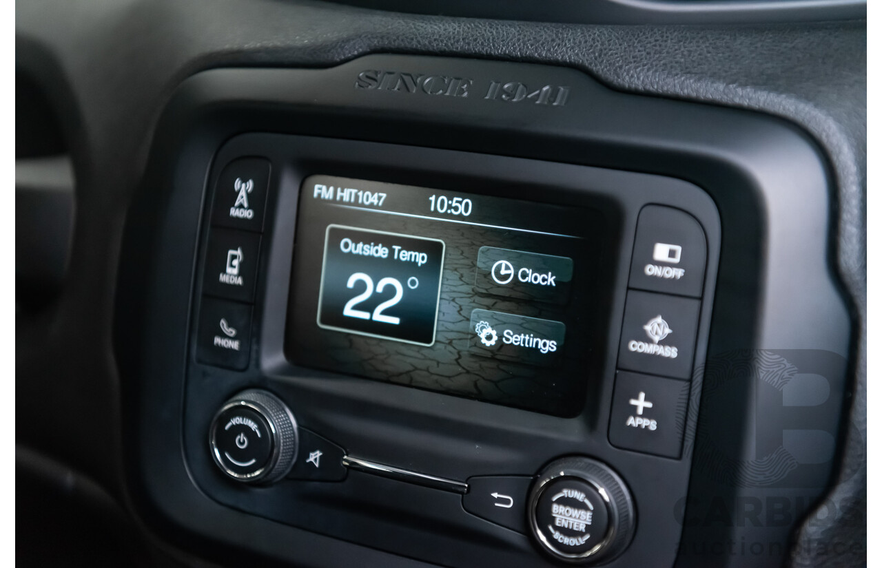 01/17 Jeep Renegade LONGITUDE FWD BU MY17 4D Wagon Black-Solid 1.4L