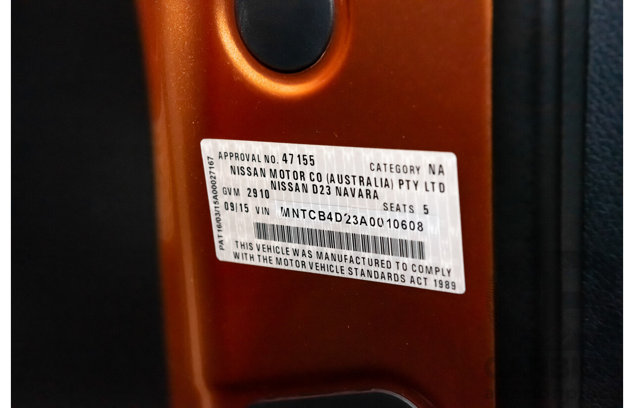 09/15 Nissan Navara ST-X (4x4) 4WD NP300 D23 Dual Cab Utility Hornet Gold Metallic 2.3L