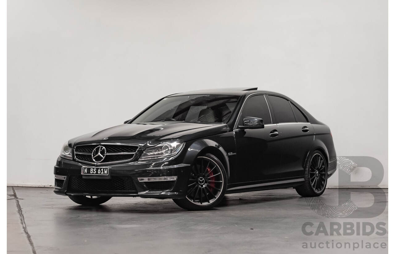 11/11 Mercedes-Benz C63 AMG RWD W204 MY11 4D Sedan Magnetite Black Metallic V8 6.3L