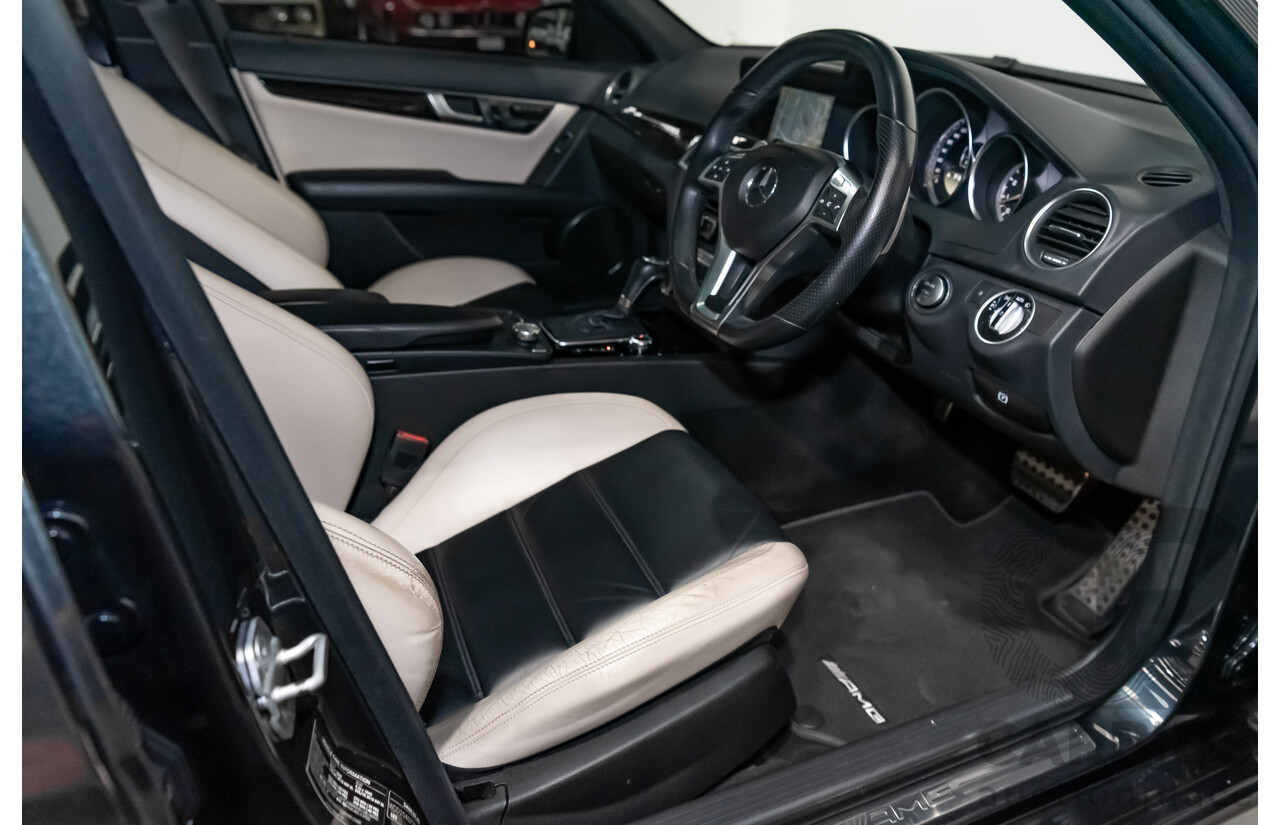 11/11 Mercedes-Benz C63 AMG RWD W204 MY11 4D Sedan Magnetite Black Metallic V8 6.3L