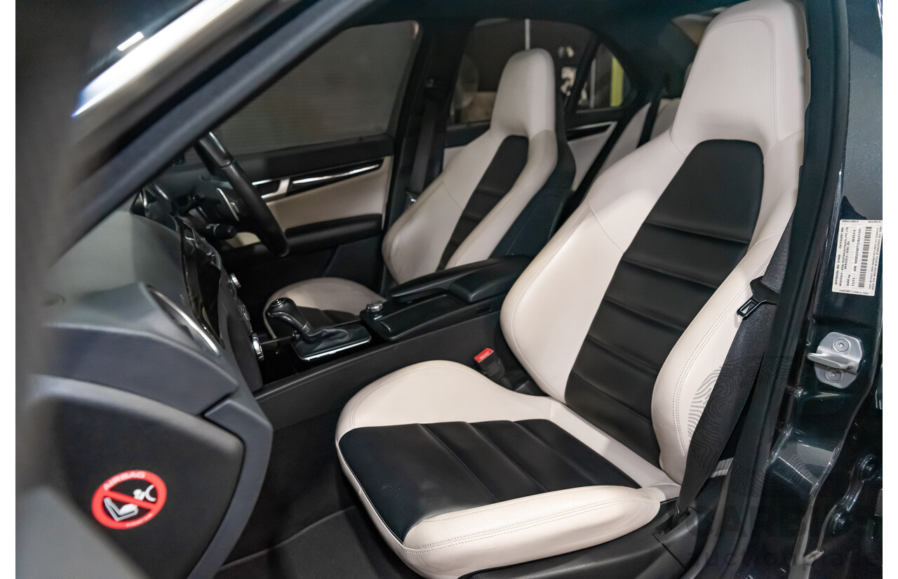 11/11 Mercedes-Benz C63 AMG RWD W204 MY11 4D Sedan Magnetite Black Metallic V8 6.3L