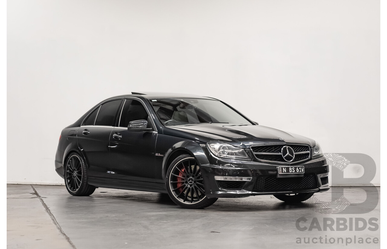 11/11 Mercedes-Benz C63 AMG RWD W204 MY11 4D Sedan Magnetite Black Metallic V8 6.3L