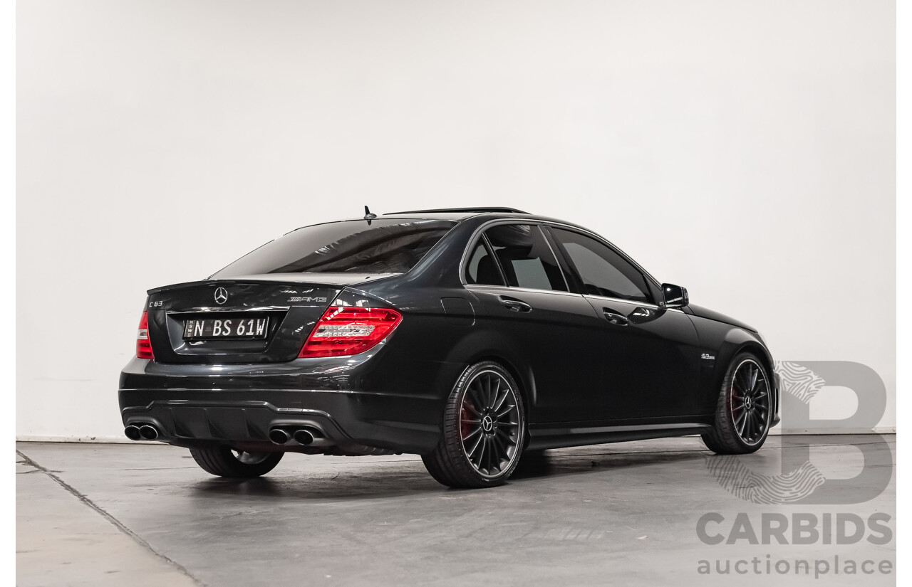 11/11 Mercedes-Benz C63 AMG RWD W204 MY11 4D Sedan Magnetite Black Metallic V8 6.3L