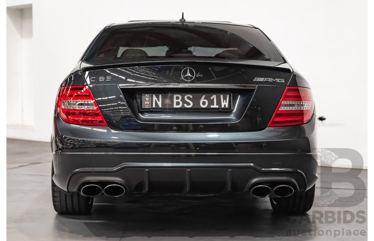 11/11 Mercedes-Benz C63 AMG RWD W204 MY11 4D Sedan Magnetite Black Metallic V8 6.3L