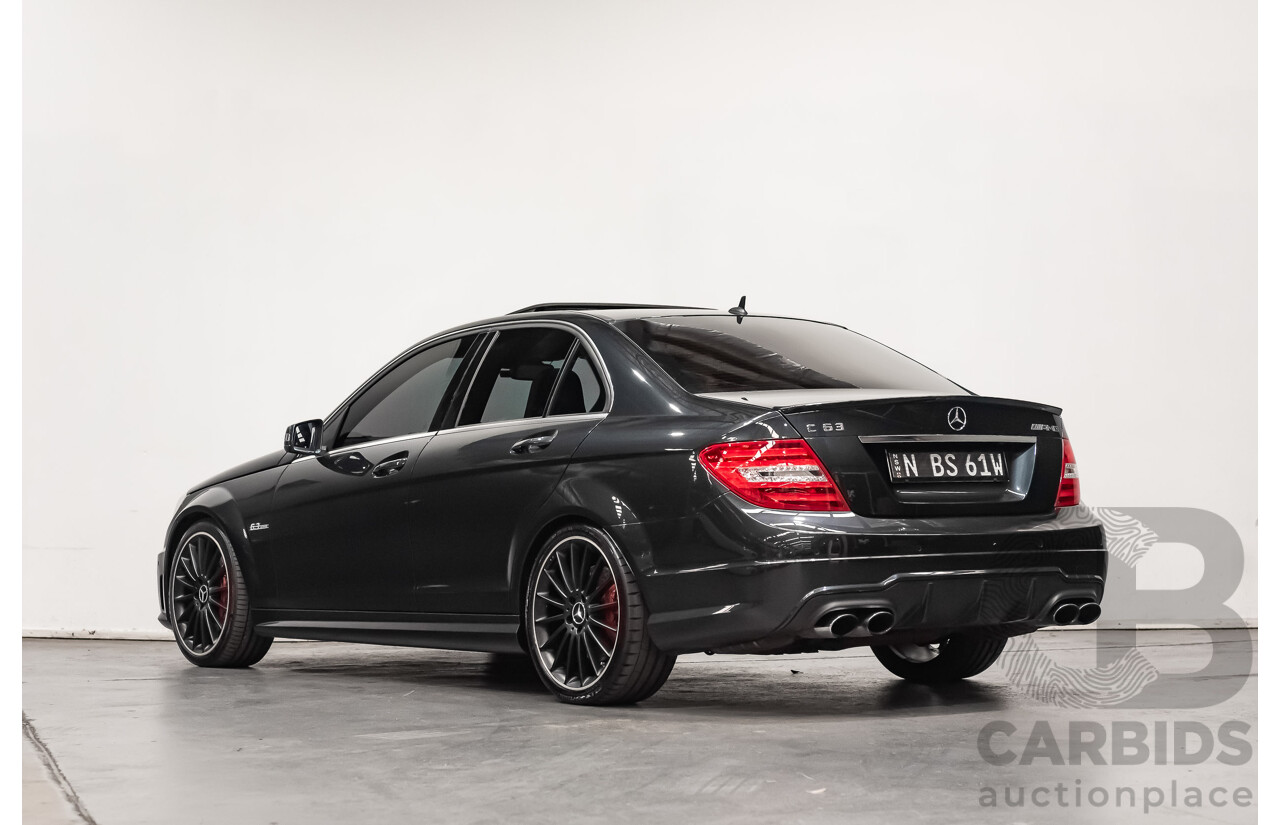 11/11 Mercedes-Benz C63 AMG RWD W204 MY11 4D Sedan Magnetite Black Metallic V8 6.3L