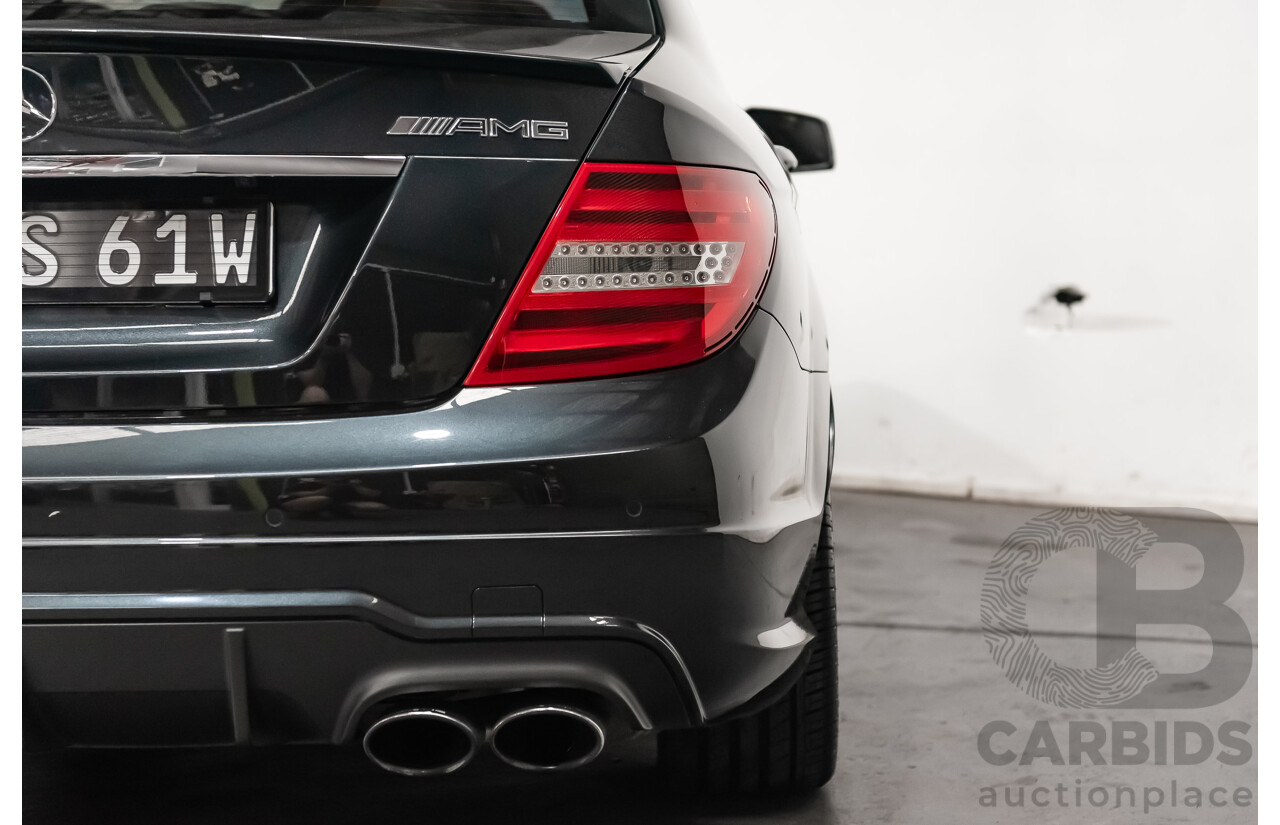 11/11 Mercedes-Benz C63 AMG RWD W204 MY11 4D Sedan Magnetite Black Metallic V8 6.3L