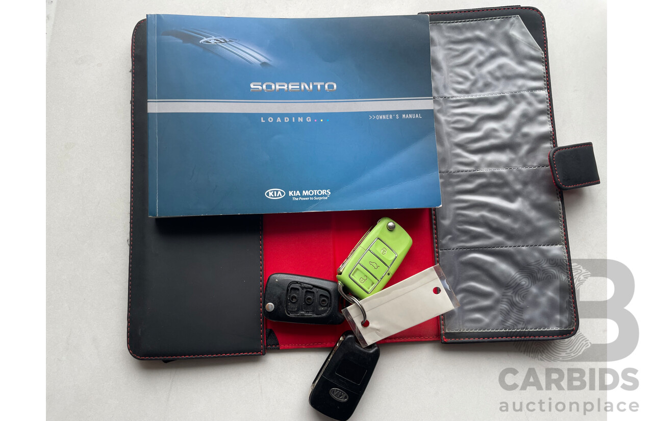 05/12 Kia Sorento Si (4x4) AWD XM MY12 4D Wagon Black 2.2L