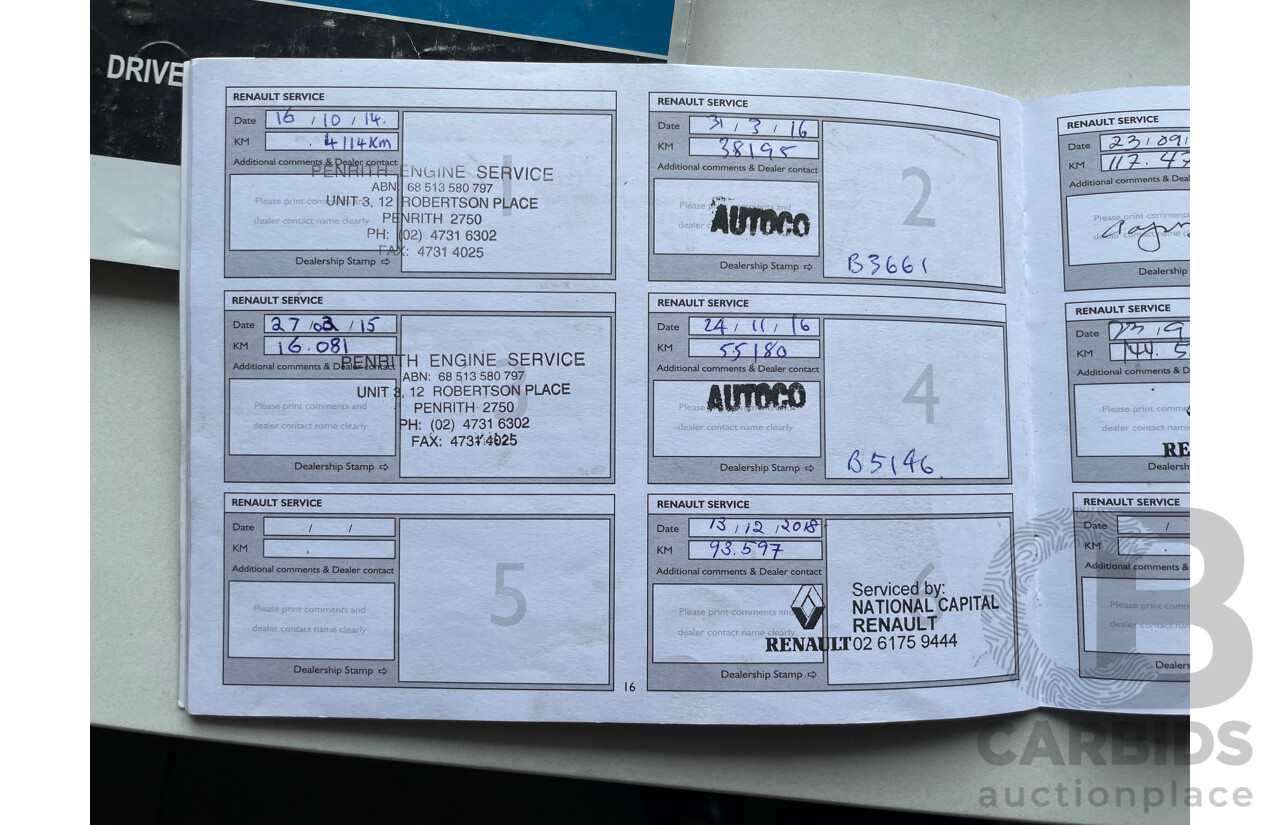 07/14 Renault Kangoo MAXI FWD X61 MY14 4D Van White 1.5L