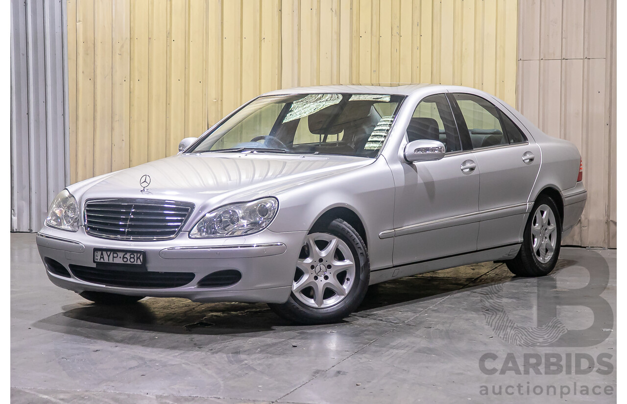 6/2003 Mercedes Benz S350 W220 4d Sedan Brilliant Silver Metallic V6 3.7L