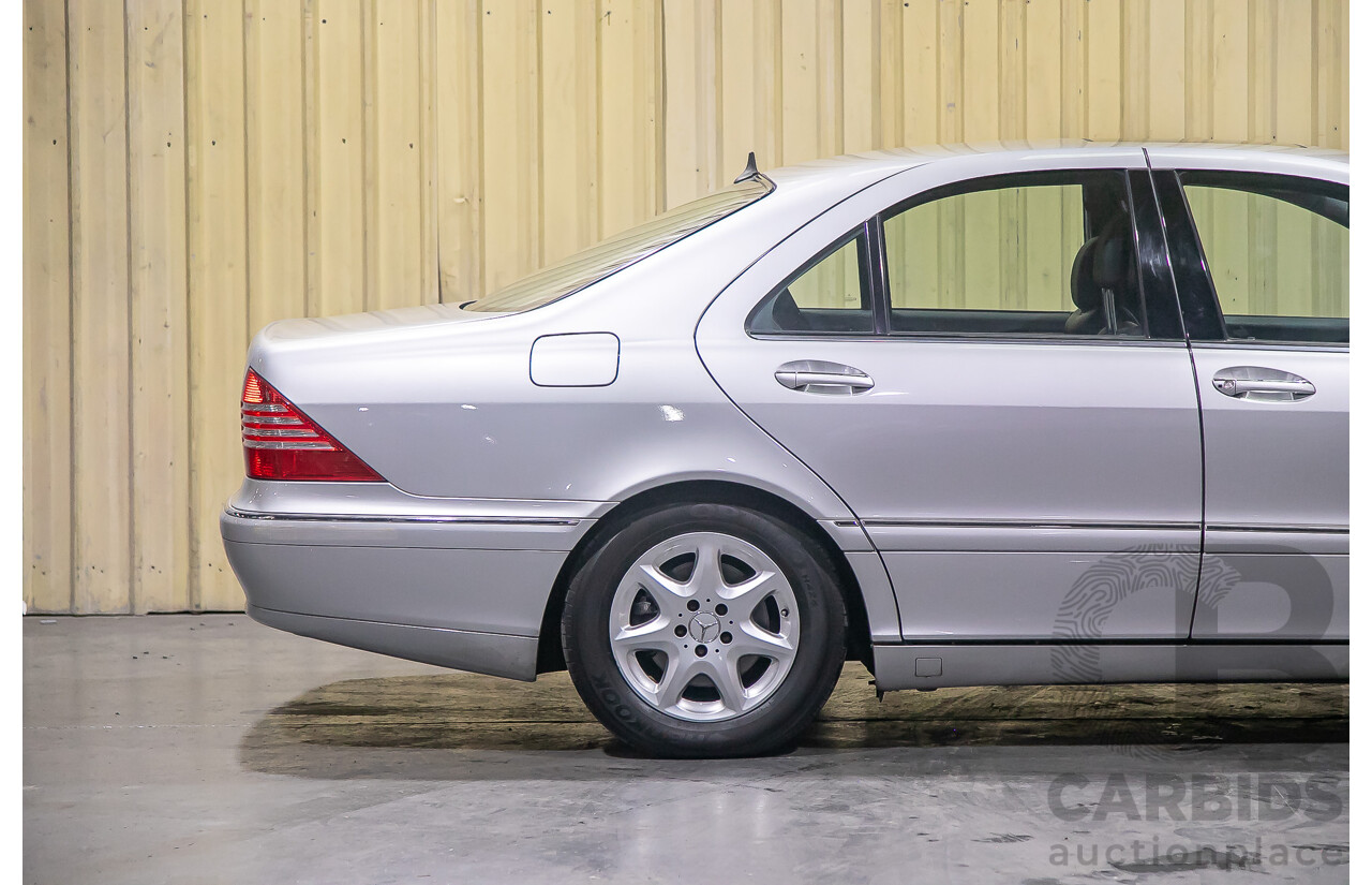 6/2003 Mercedes Benz S350 W220 4d Sedan Brilliant Silver Metallic V6 3.7L