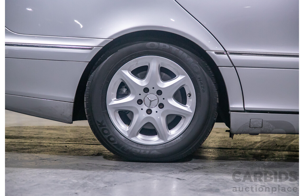 6/2003 Mercedes Benz S350 W220 4d Sedan Brilliant Silver Metallic V6 3.7L