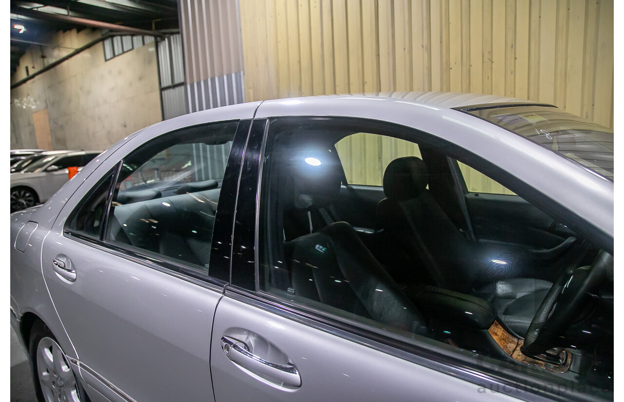 6/2003 Mercedes Benz S350 W220 4d Sedan Brilliant Silver Metallic V6 3.7L