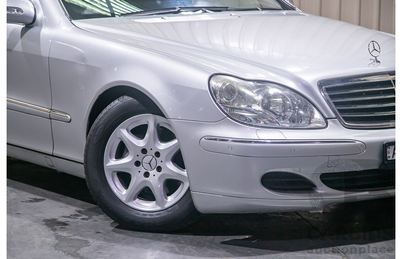 6/2003 Mercedes Benz S350 W220 4d Sedan Brilliant Silver Metallic V6 3.7L