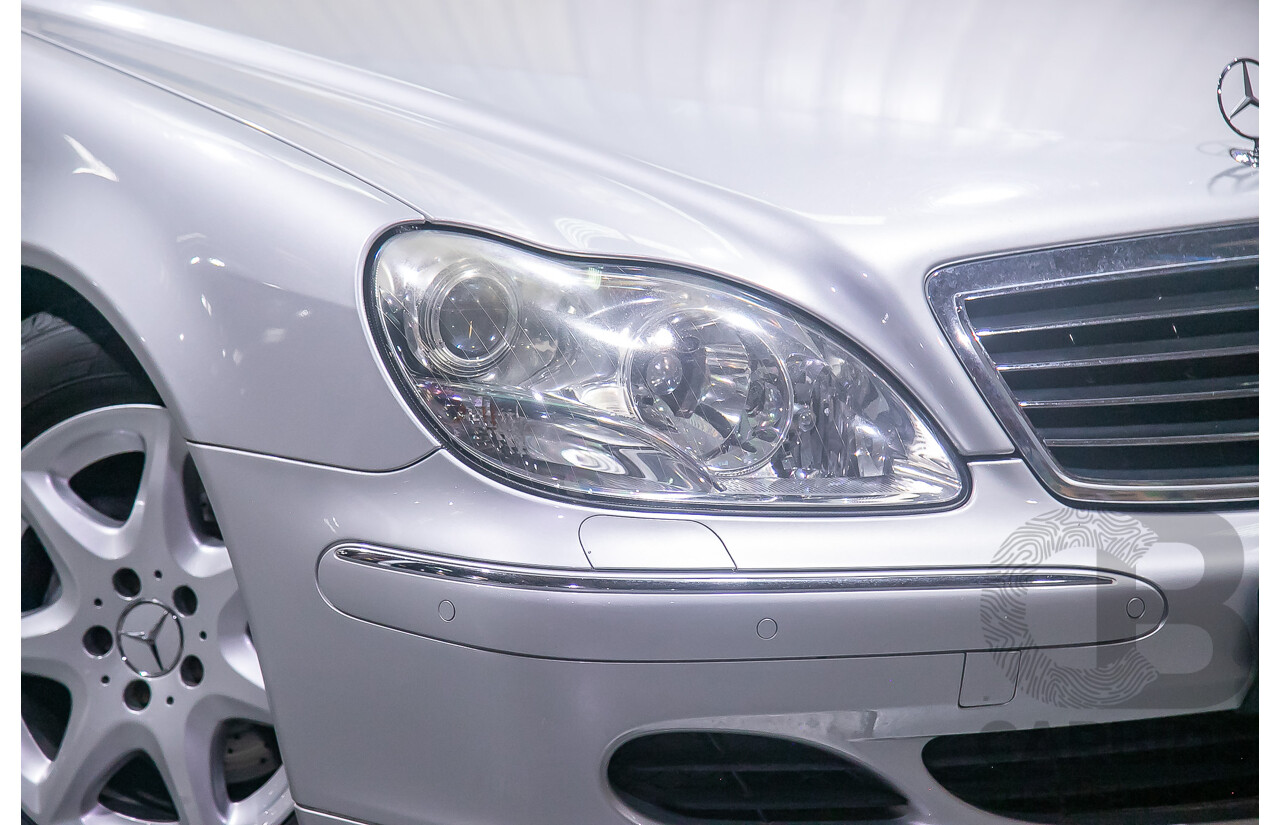 6/2003 Mercedes Benz S350 W220 4d Sedan Brilliant Silver Metallic V6 3.7L