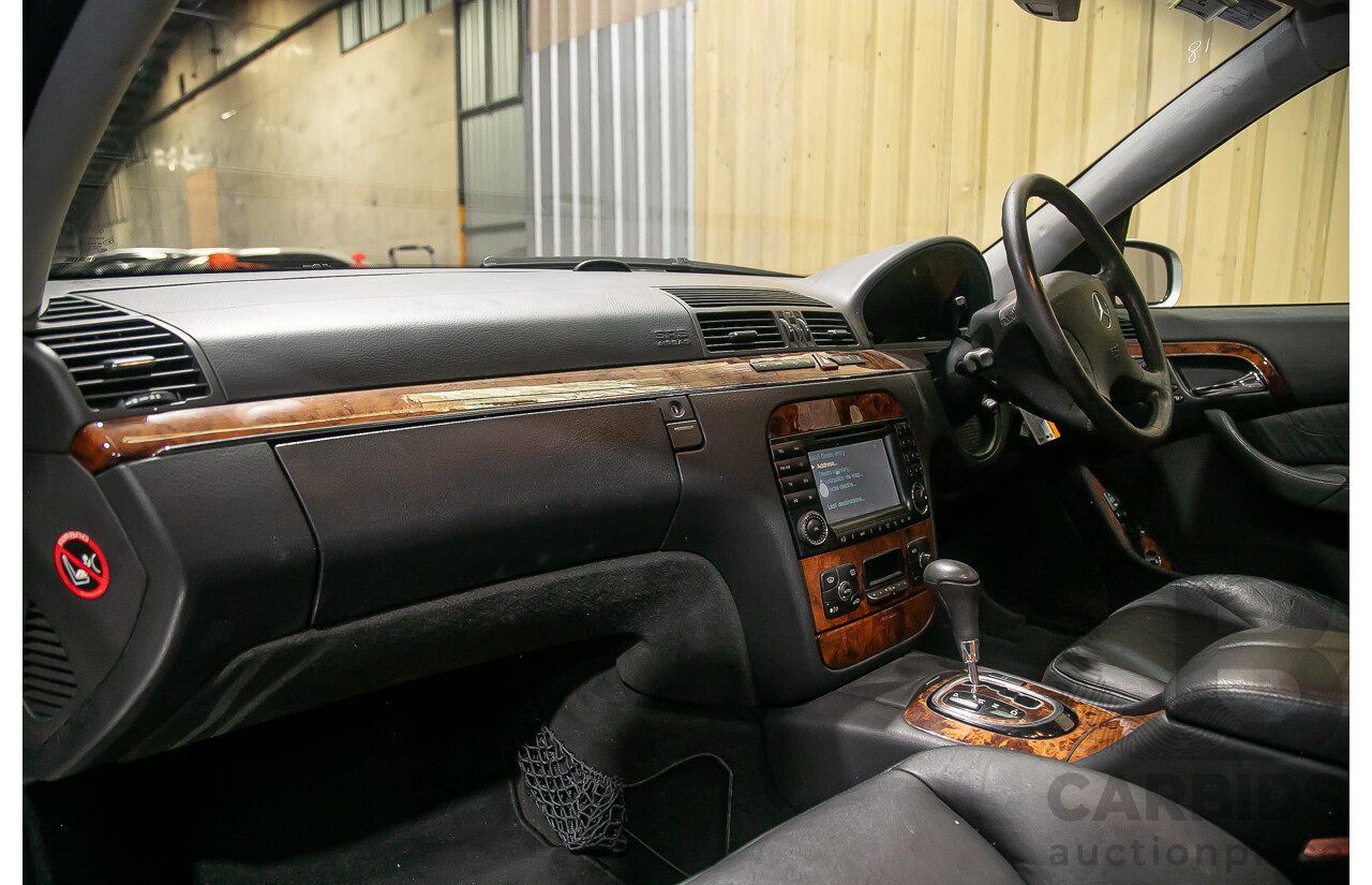 6/2003 Mercedes Benz S350 W220 4d Sedan Brilliant Silver Metallic V6 3.7L