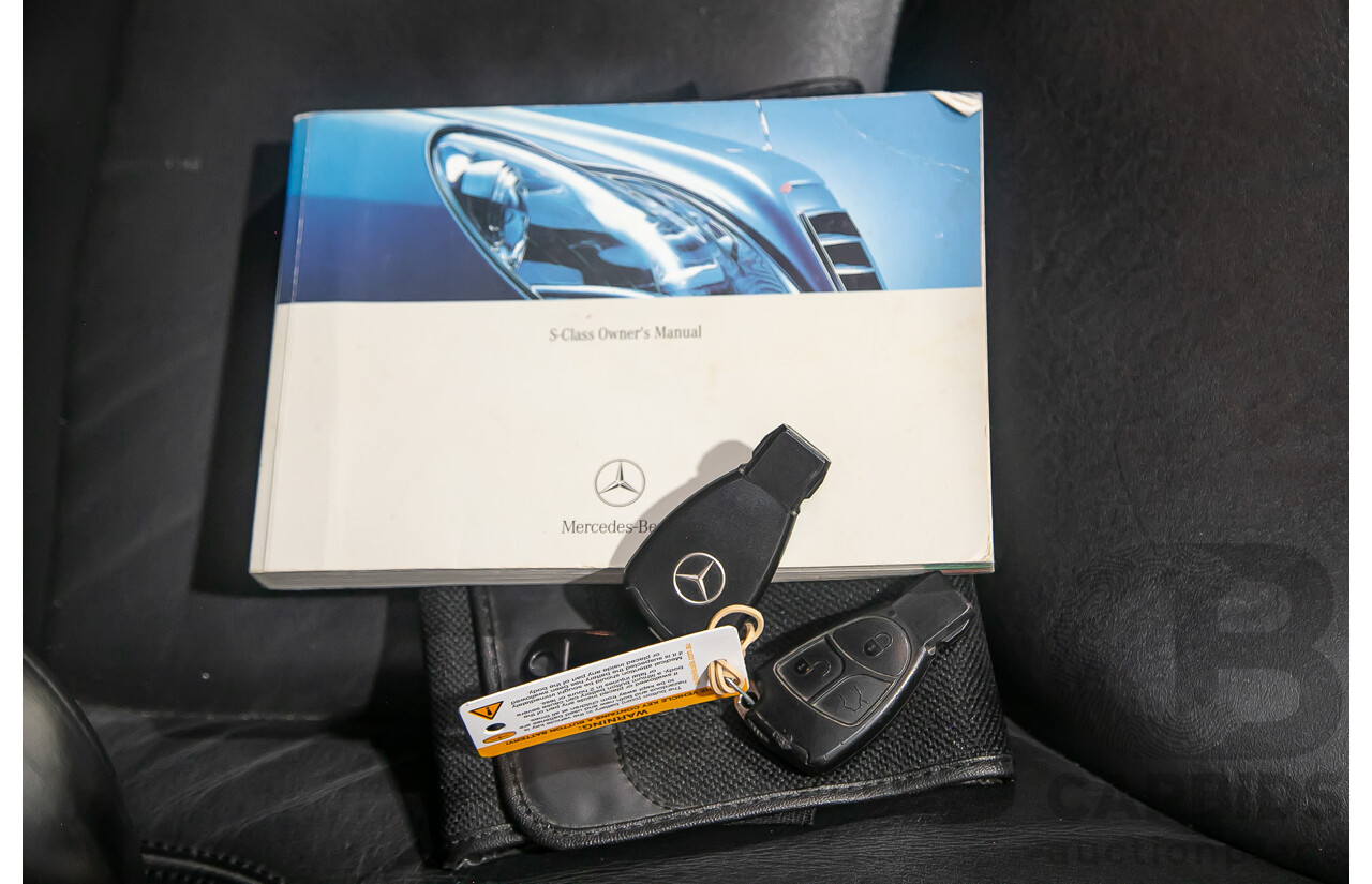 6/2003 Mercedes Benz S350 W220 4d Sedan Brilliant Silver Metallic V6 3.7L