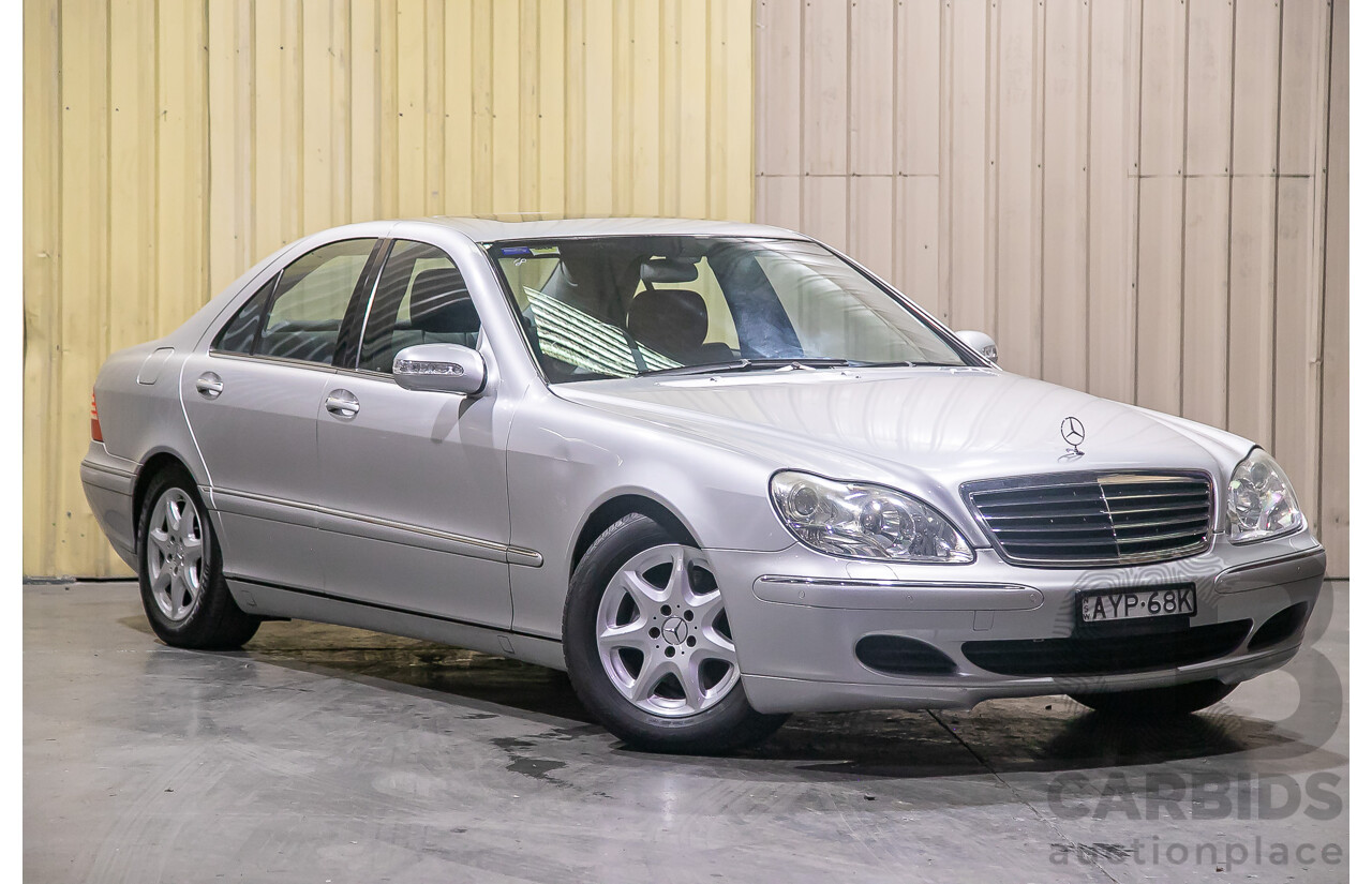6/2003 Mercedes Benz S350 W220 4d Sedan Brilliant Silver Metallic V6 3.7L